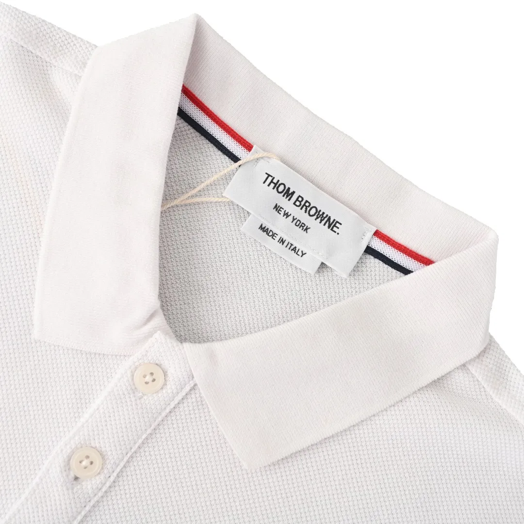 THOM BROWNE TB Polo THOM BROWNE TB 260 POLO 260 Authentic Authentic Factory Quality Same Style + Authentic ：White/Black/Gray Size：1 2 3 4